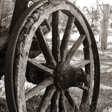 old wagon wheel